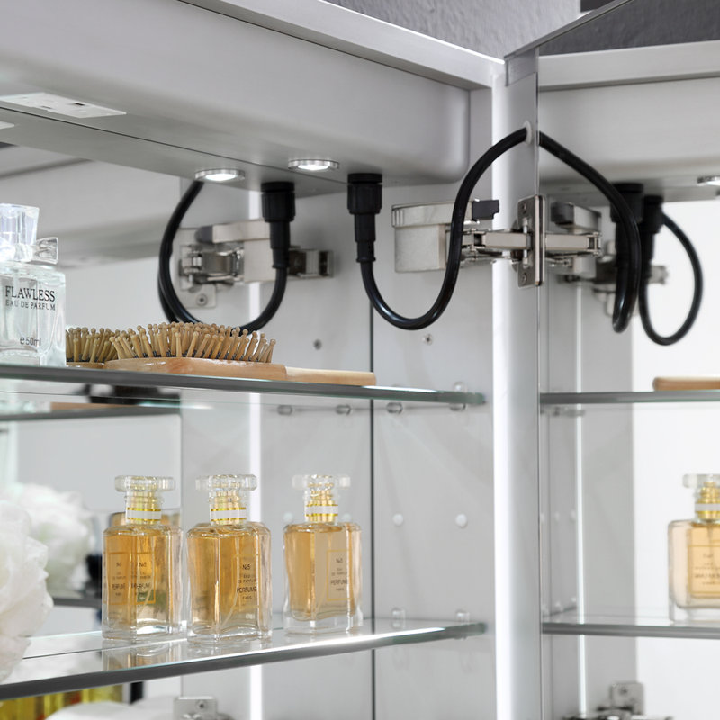 Fresca Tiempo Recessed Or Surface Mount Frameless Medicine Cabinet