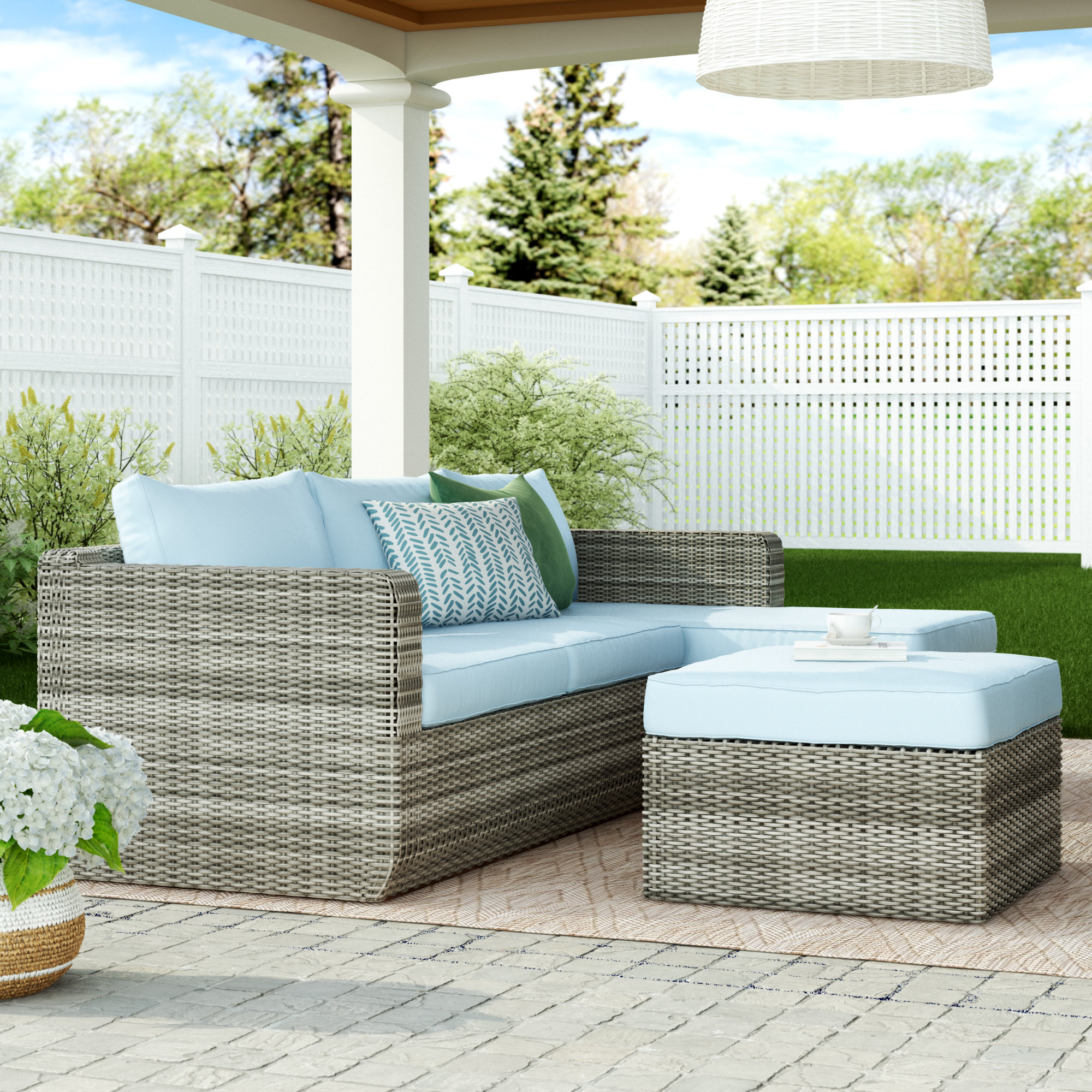 Penwell 3 Piece Sofa Seating Group With Cushions