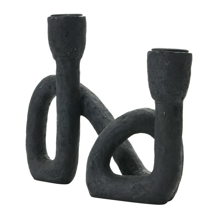 Ivy Bronx 6.25" Resin Tabletop Candlestick & Reviews Wayfair