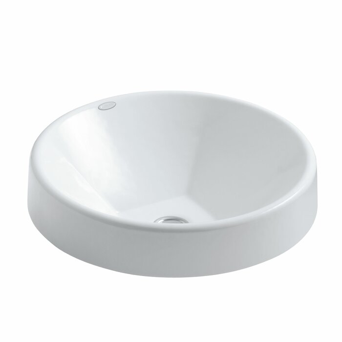 Inscribe Wading Pool Metal Circular Vessel Bathroom Sink