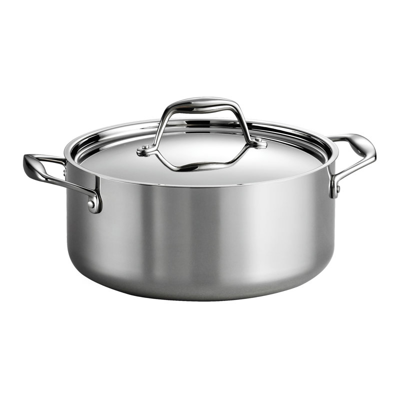 Tramontina Gourmet Tri Ply Clad 5 Qt Stainless Steel Round Dutch Tramontina Gourmet Tri Ply Clad 5 Qt