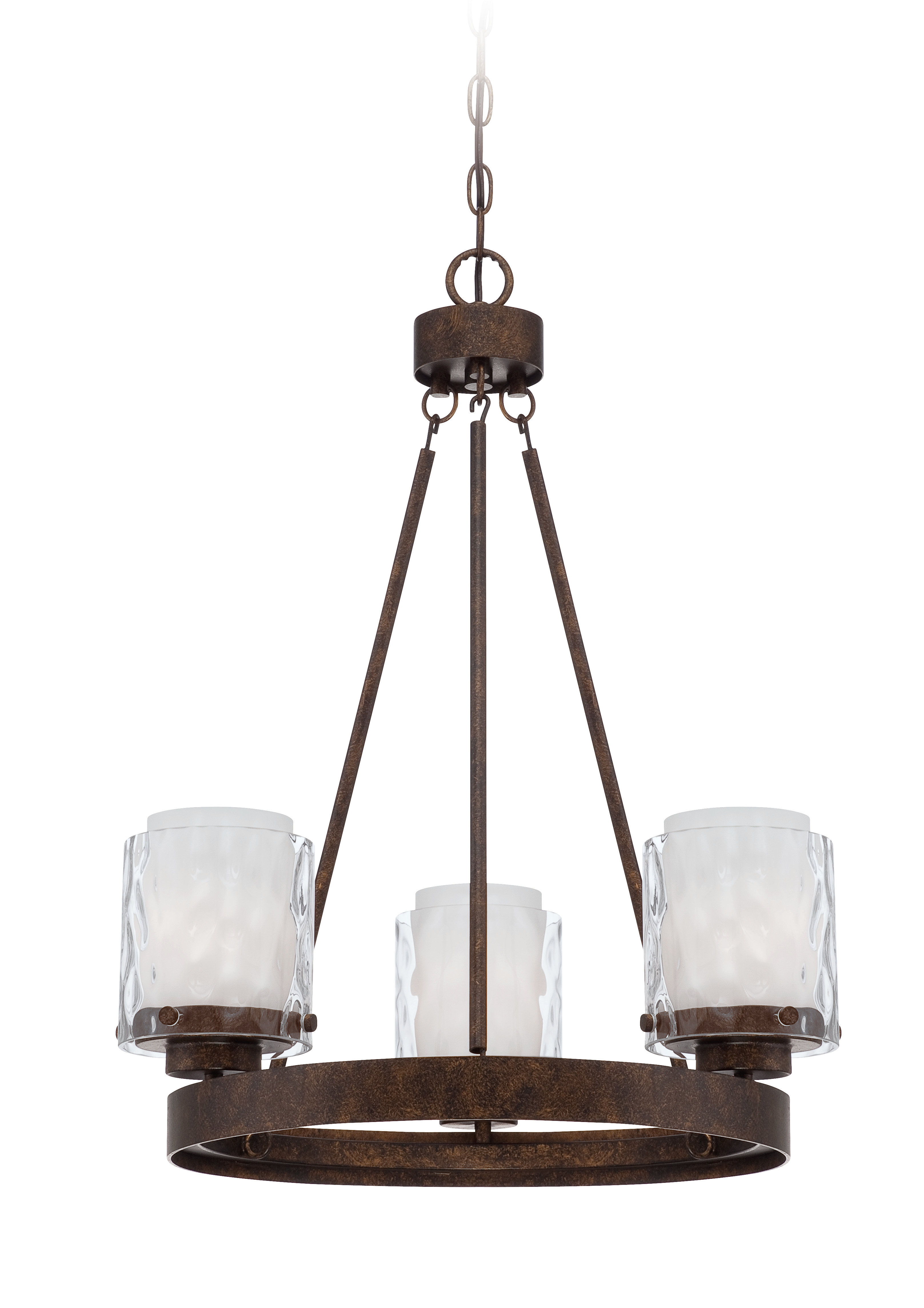 Laurel Foundry Modern Farmhouse Vidette 3 Light Shaded Wagon Wheel Chandelier Reviews