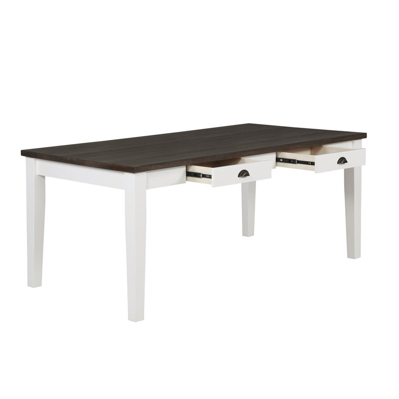 Red Barrel Studio Tisa 4 Drawer Dining Table Espresso And Antique
