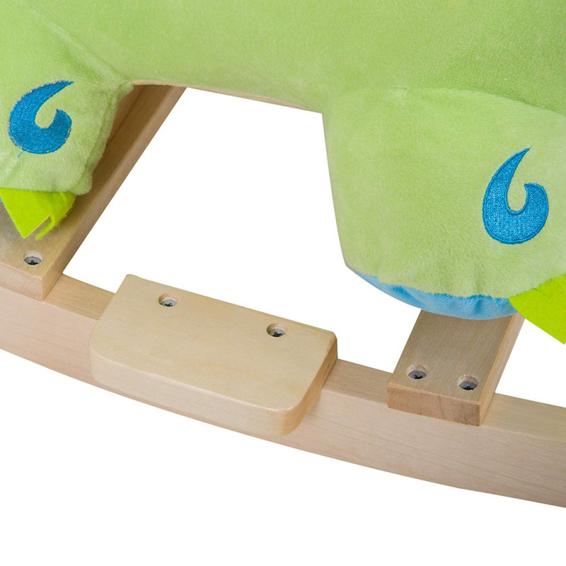 wooden dinosaur rocking horse
