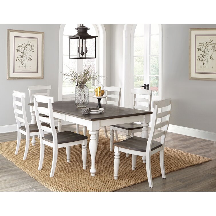 August Grove Arlene Extendable Solid Oak Dining Set Reviews Wayfair