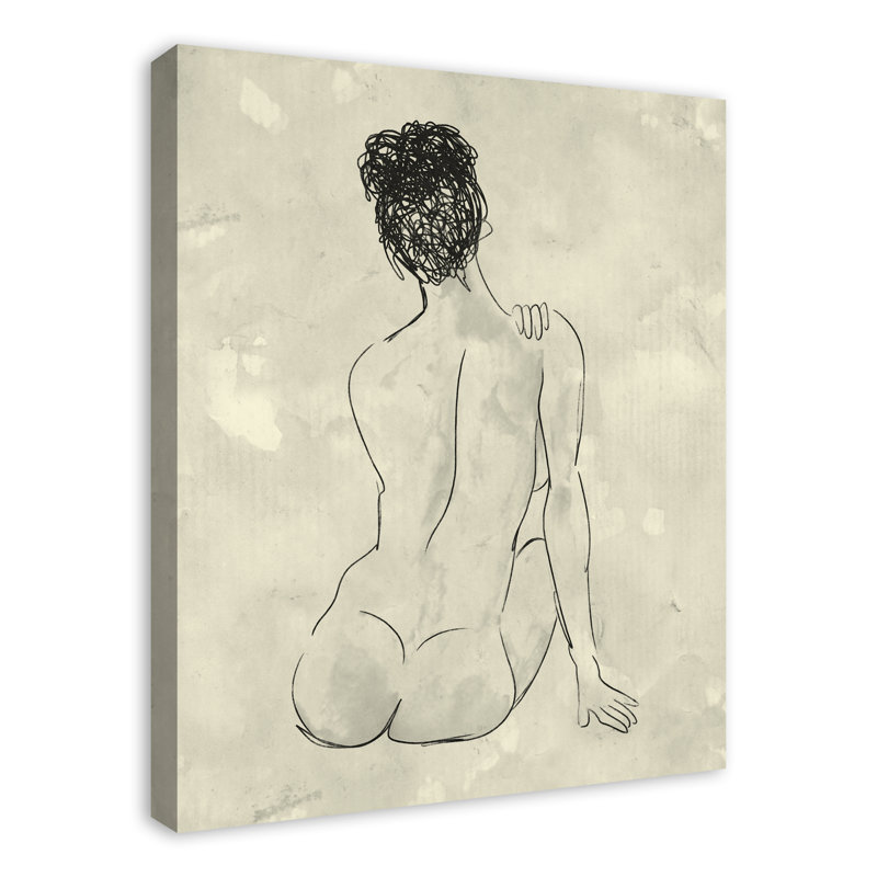 Charlton Home Back Of A Nude Woman Sketch Drawing Print On Wrapped Canvas Wayfair,How To Draw A Anime Wolf Girl Step By Step Easy