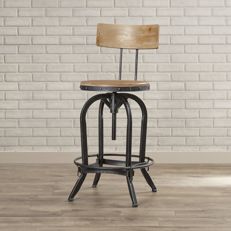 oria swivel adjustable height bar stool