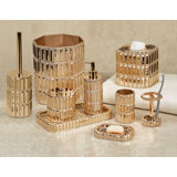 Make your bathroom more zen. rose gold bathroom accessories wayfair