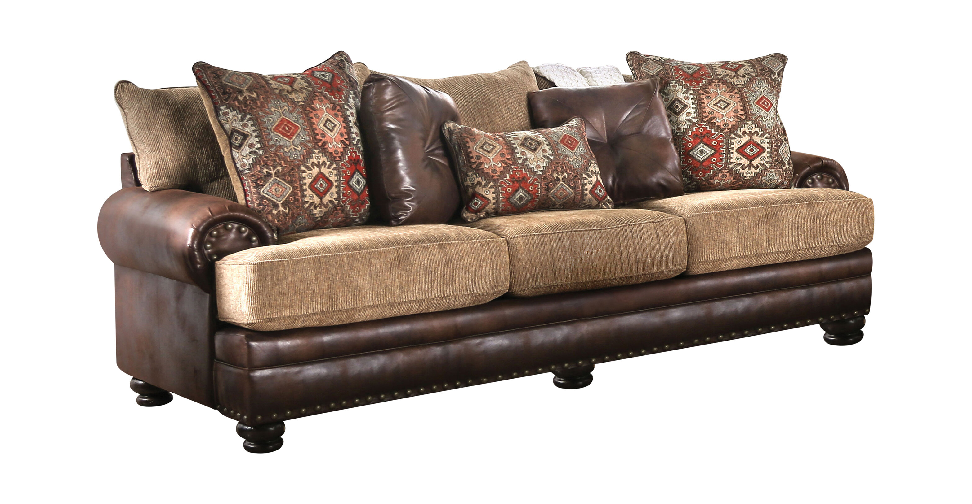 millwood pines leather sofa