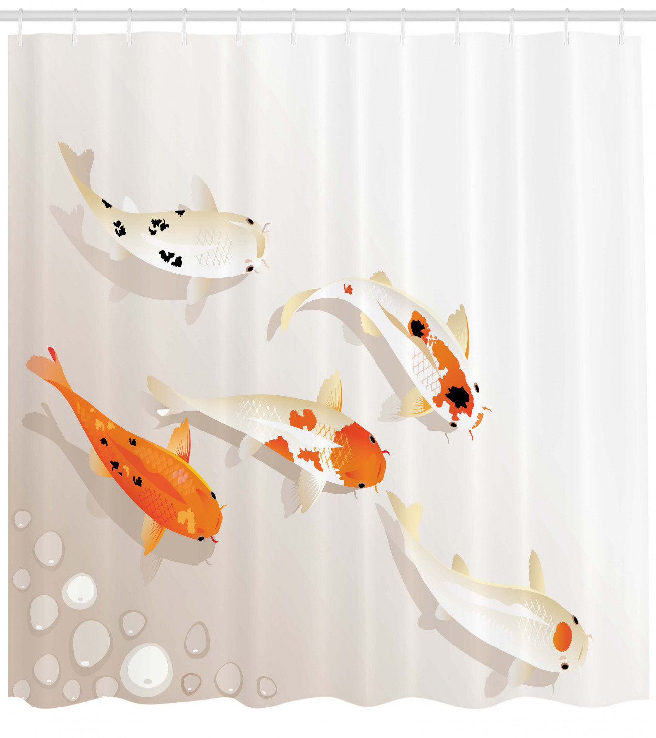 East Urban Home Spotty Koi Carps Decor Single Shower Curtain Wayfair East Urban Home Spotty Koi Carps Decor