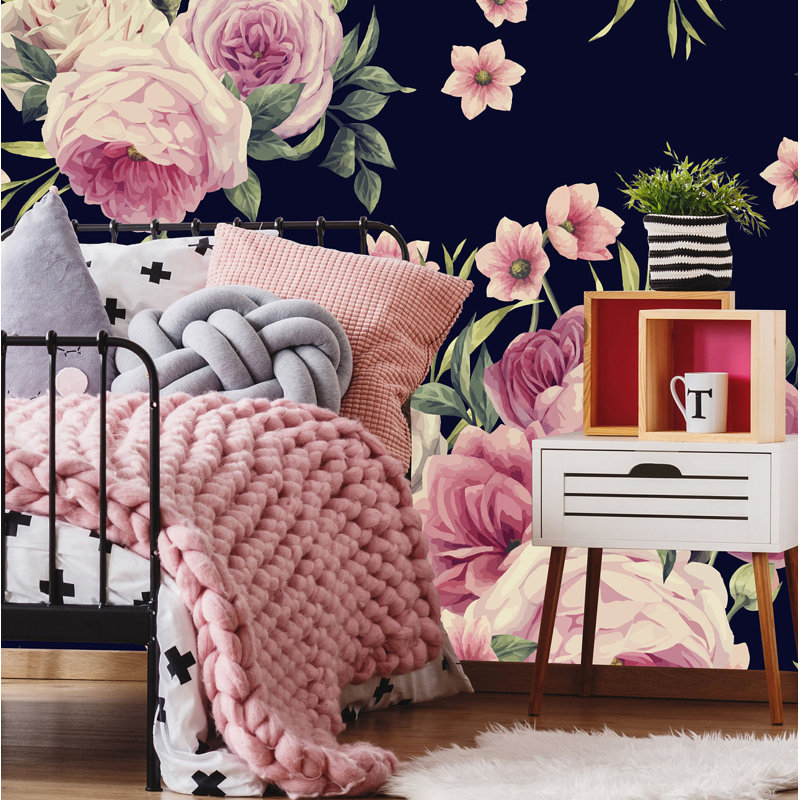 House Of Hampton Corley Removable Spring Floral 10 L X 120 W Peel And Stick Wallpaper Roll Wayfair No water or paste needed. wayfair