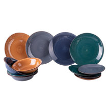 UNITED COLORS OF BENETTON BE072 Set of 18 Stoneware Tableware Orange House Benetton Stoneware 