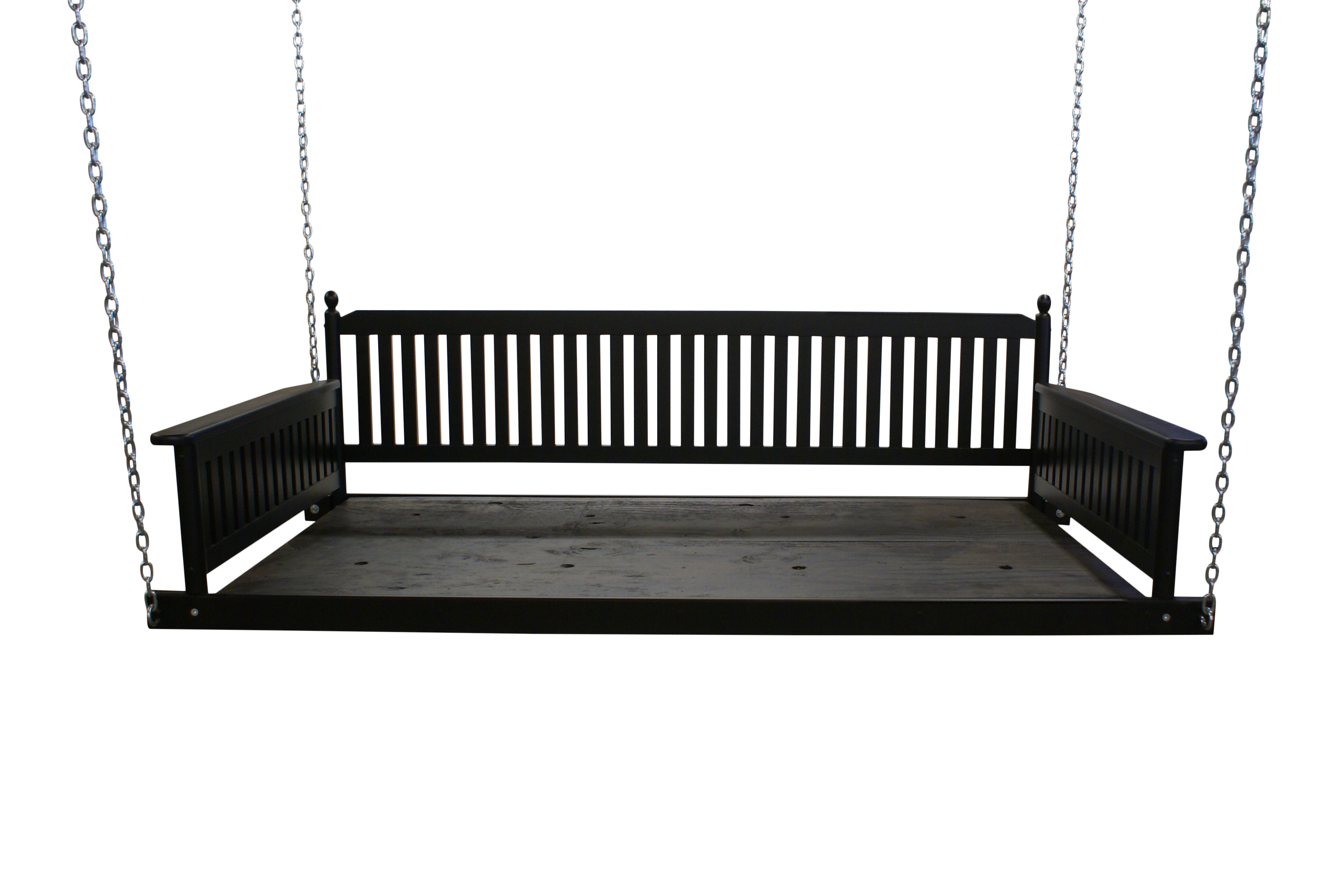 black daybed porch swing