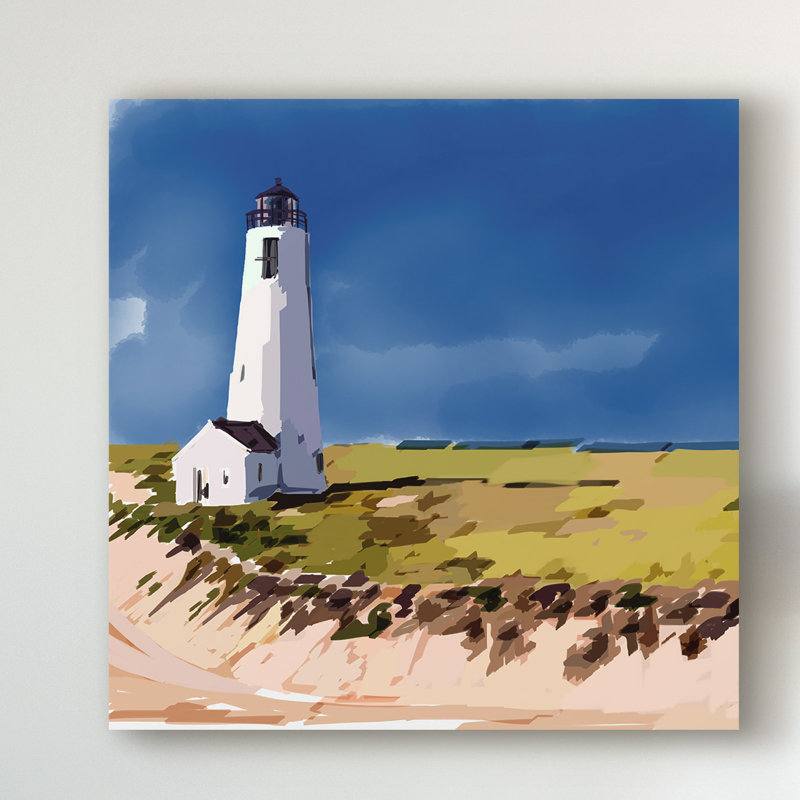 East Urban Home Lighthouse Scene V Acrylic Painting Print On