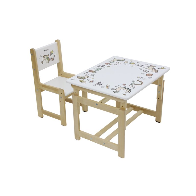 HomeStoreDirect Childrens White Plastic Table And 2 Chairs Set For Indoor Or Outdoor Use 