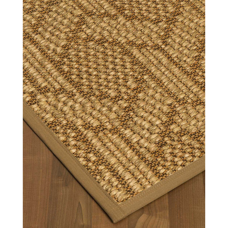 Breakwater Bay Archibald Geometric Hand Hooked Jute Sisal Brown Area Rug Wayfair