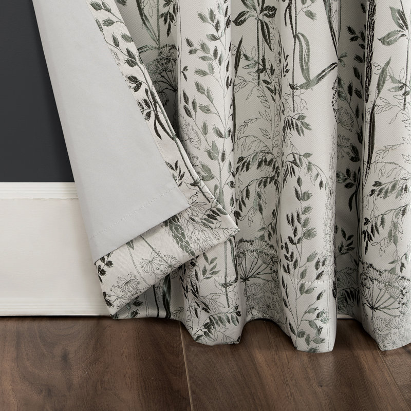 Scott Living Aubry Shimmering Floral Max Blackout Thermal Tab Top Single Curtain Panel Reviews Wayfair