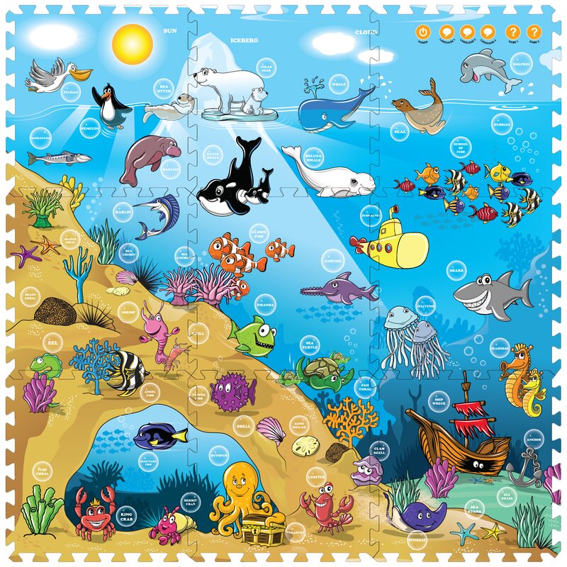 Creative Baby Interactive Playmat I Mat Under The Sea Foam Playmat