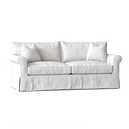 Veana 84'' Slipcovered Rolled Arm Sofa