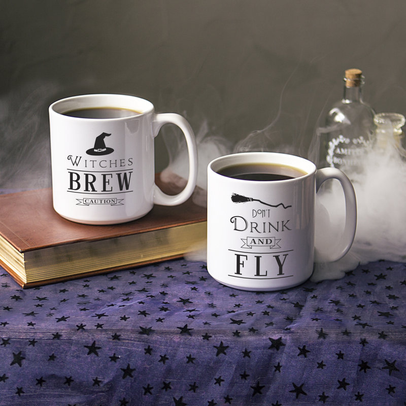 The Holiday Aisle Newell Witches Brew 20 Oz Large 2 Piece Coffee Newell Witches Brew 20 Oz Large 2 Piece Coffee Mug Set