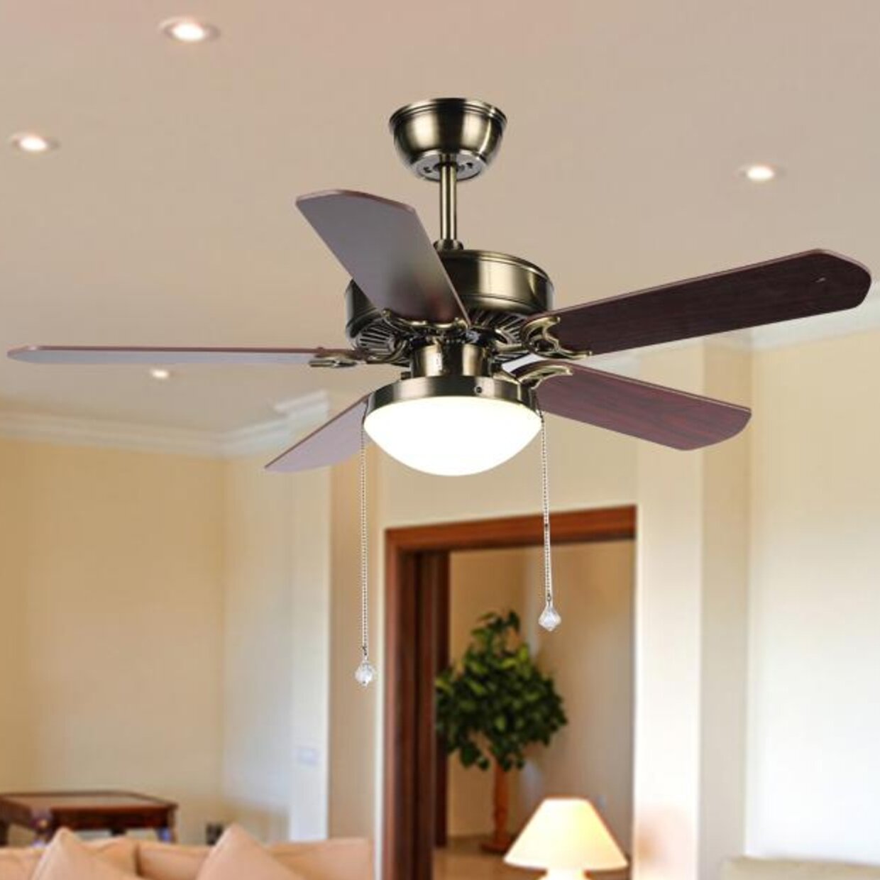 56 Damarus 5 Blade Led Smart Ceiling Fan With Remote Light Kit Included