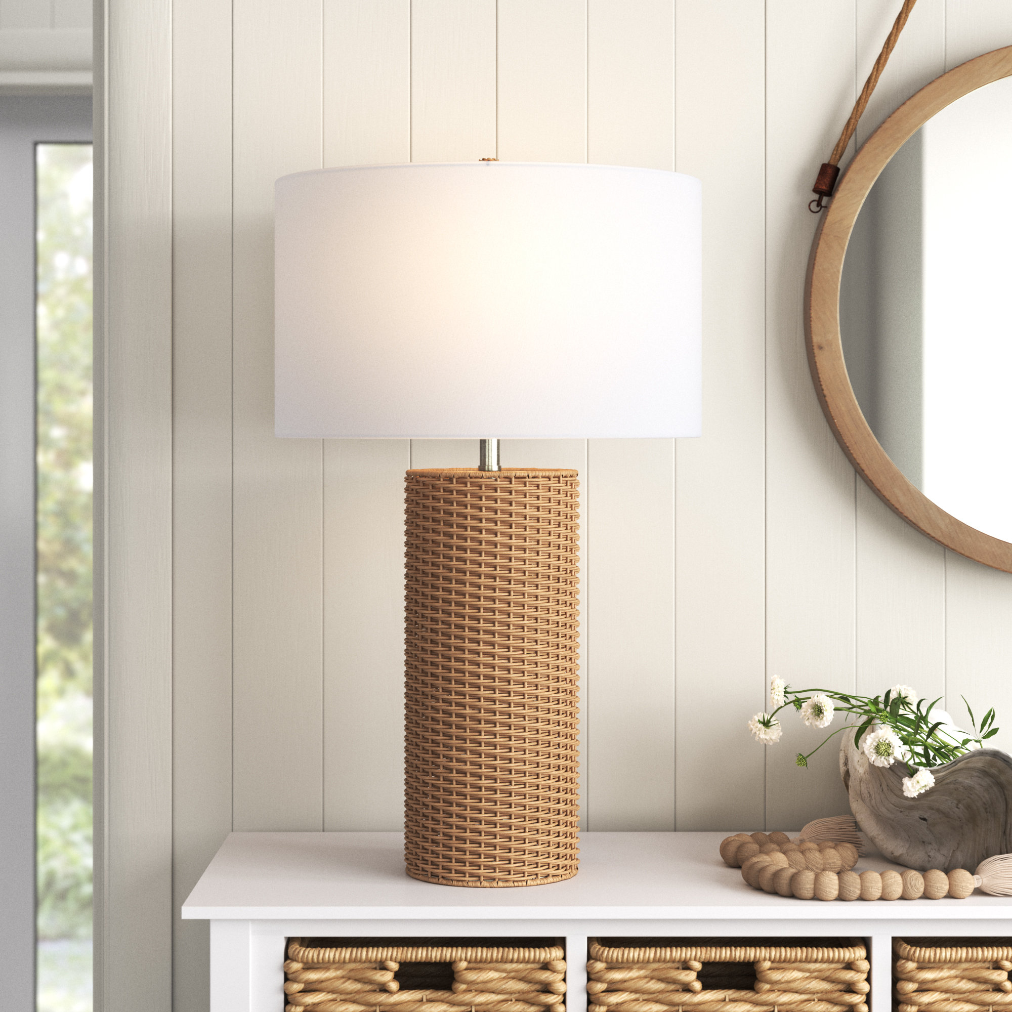 wayfair rattan lamp