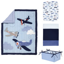 plane crib bedding