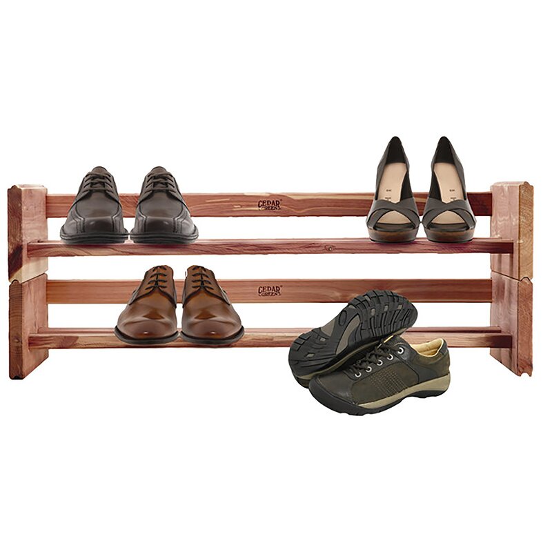 Rebrilliant Cedar 2 Tier Shoe Rack Reviews Wayfair