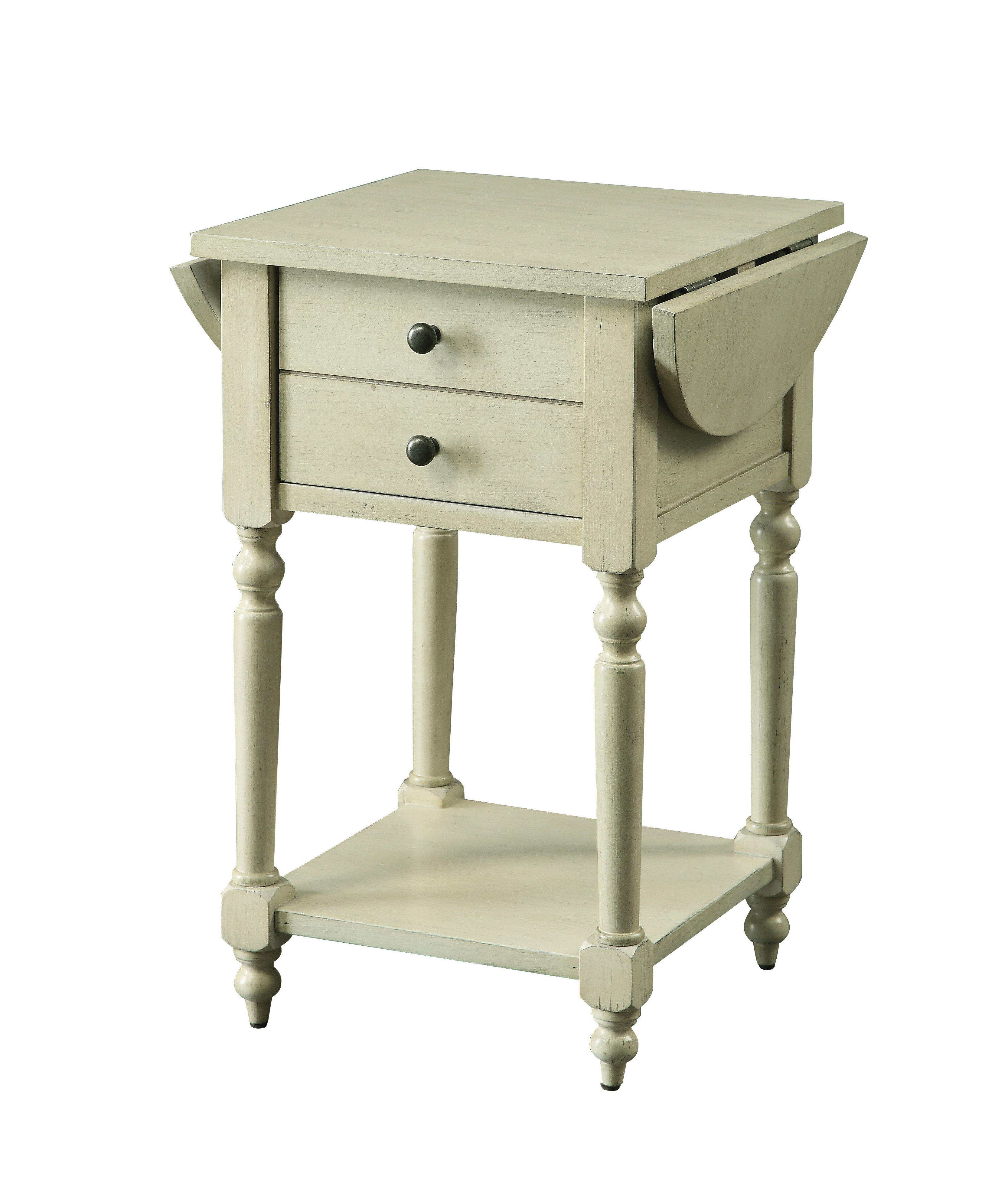 August Grove Kayli Drop Leaf End Table With Storage Wayfair