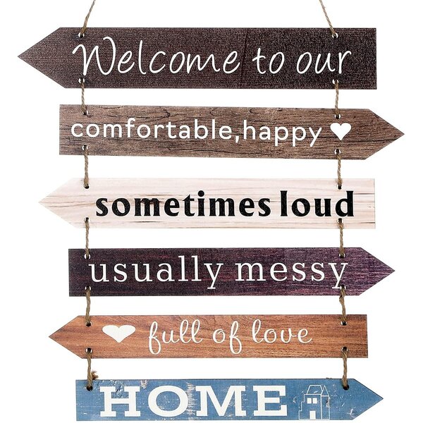 home decor Welcome to our home rectangular shaped hanging wood sign wall art