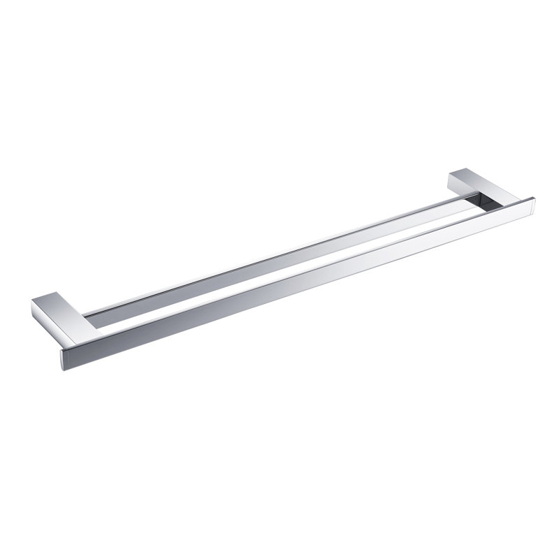 Eviva Sleek Bathroom Double 26 5 Towel Bar For Glass Shower Door