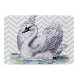 Vintage Swan by Suzanne Carter Bath Mat