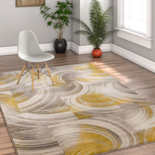 Playroom Polka Dots Area Rug Wayfair Devanna Polka Dots Modern Zig Zag Gold Area Rug