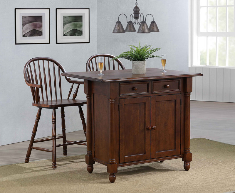 Chaggai Kitchen Island Base Color: Distressed Chestnut Brown