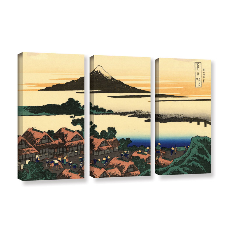 Vault W Artwork Dawn At Isawa In The Kai Province By Katsushika Hokusai 3 Piece Painting Print On Wrapped Canvas Set Wayfair