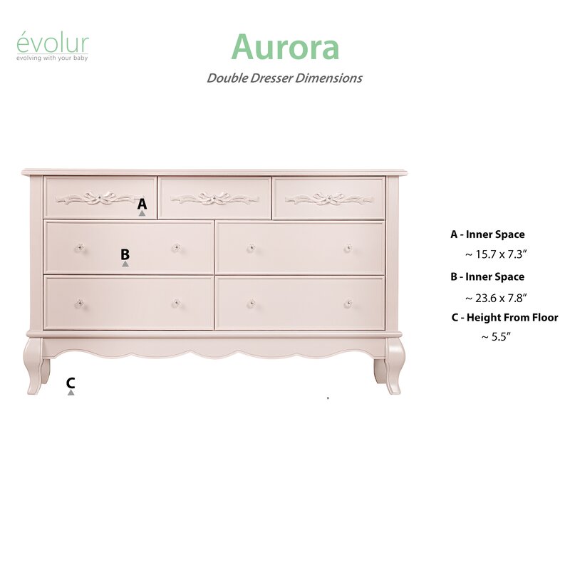 Evolur Aurora 7 Drawer Dresser Reviews Wayfair