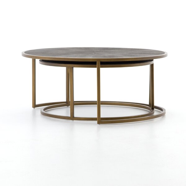 Modern Contemporary Faux Shagreen Coffee Table Allmodern