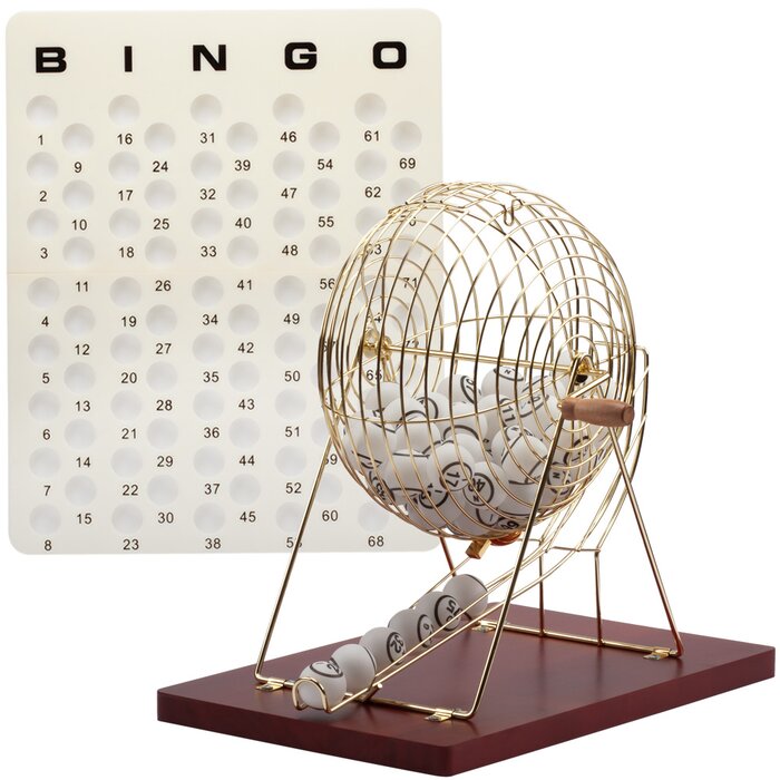 GSE Games & Sports Expert Professional Extra Large Brass Bingo Cage ...