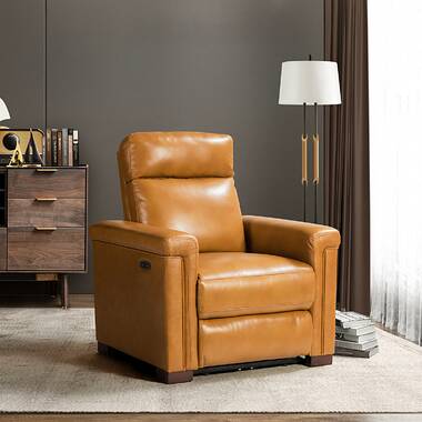 grayson leather swivel recliner