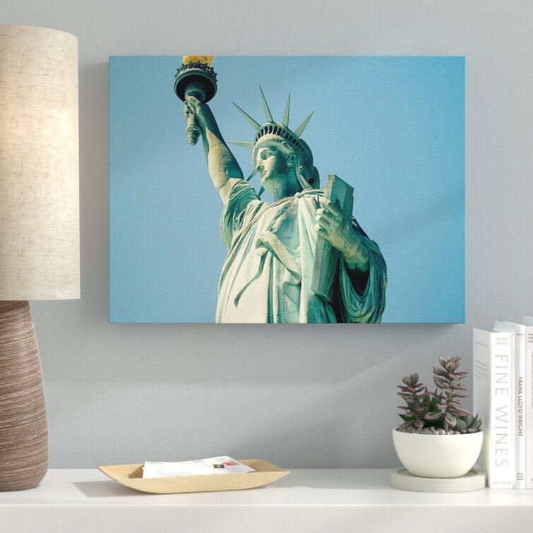 Ebern Designs Statue (156) - Wrapped Canvas Photograph | Wayfair