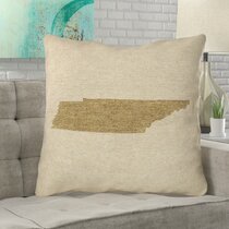 Double Sided Print with Concealed Zipper & Insert Updated Fabric ArtVerse Katelyn Smith Tennessee Watercolor 20 x 20 Pillow-Faux Linen