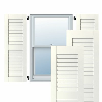 Exterior Open Louvered Shutters Ekena Millwork Size: 53
