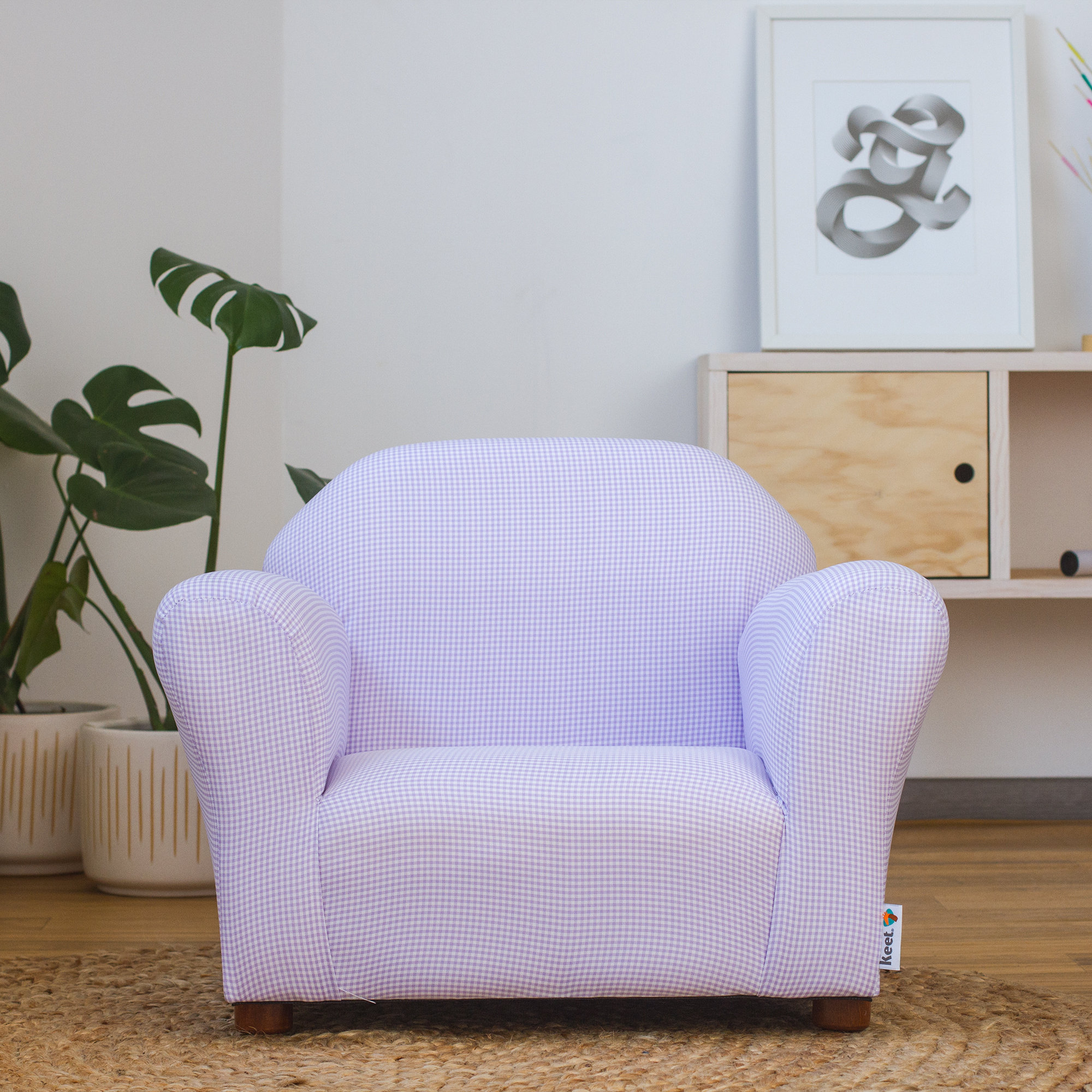 Standard 16 H ECR4Kids Softzone Petal Ottoman Furniture for Kids Purple 