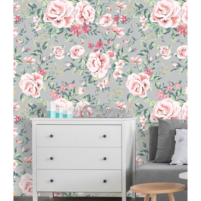 Chatman Removable Vintage Nursery Fl 8 33 L X 100 W And Stick Wallpaper Roll Chatman Removable Vintage Nursery Fl 8 33 L X 100 W And Stick Wallpaper Roll