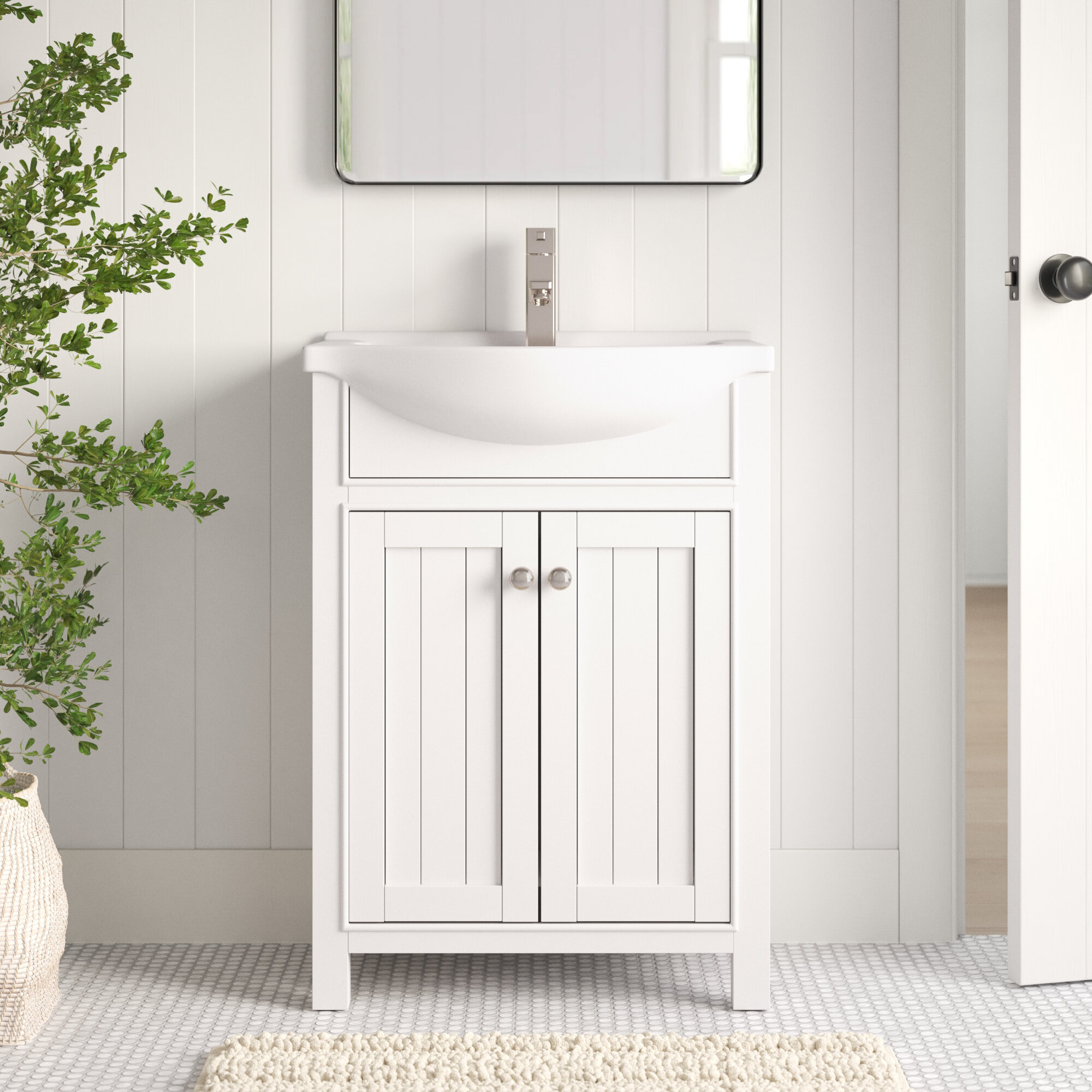 Sand & Stable Carolyn 24'' Free-standing Single Bathroom Vanity with ...