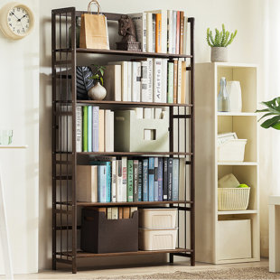 conway mixed material 4 shelf bookcase