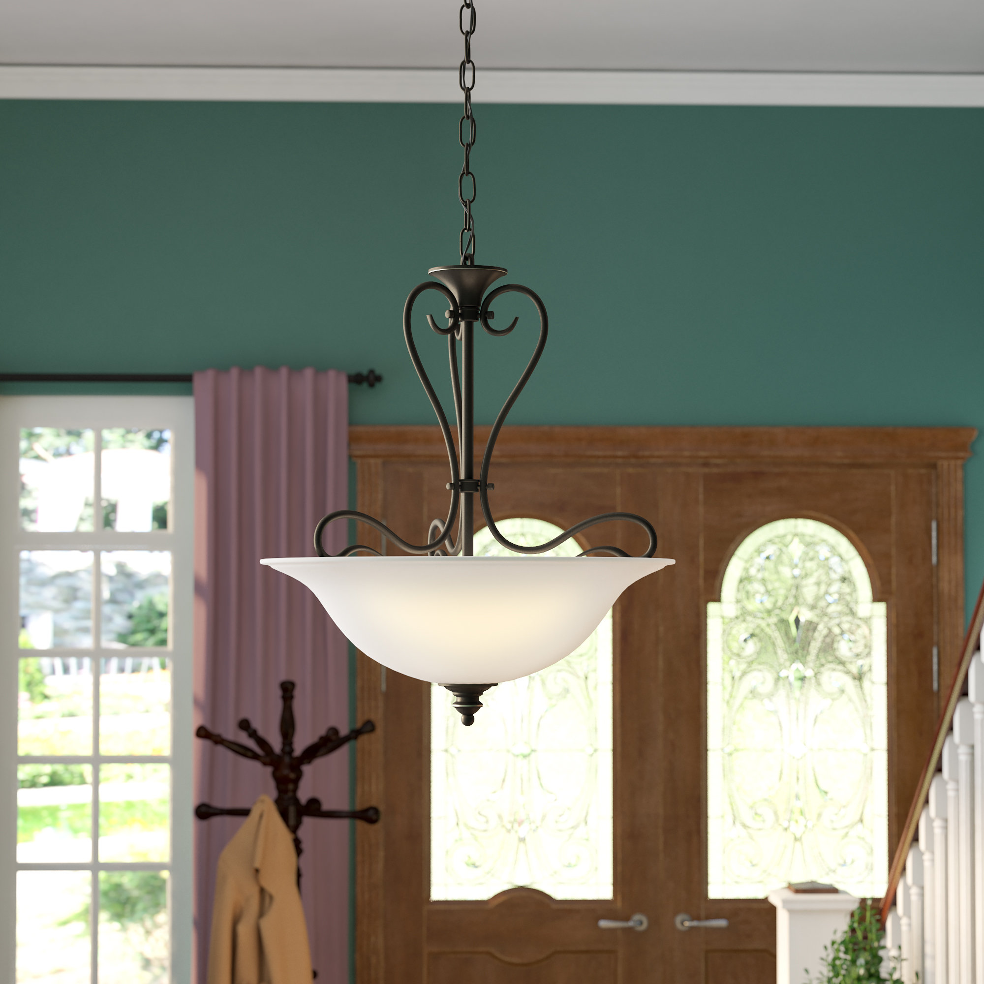 Charlton Home Adalia 3 Light Unique Statement Bowl Pendant Reviews Wayfair