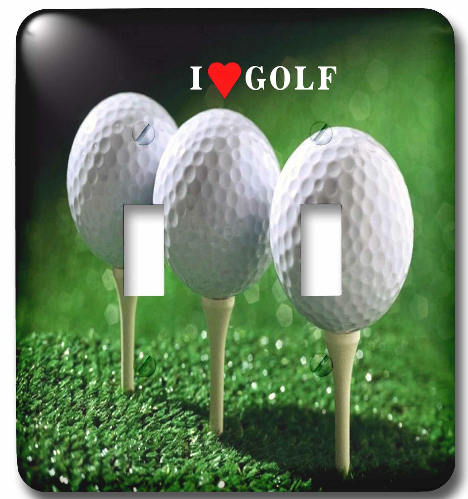 3drose Golf Lovers Dream 2 Gang Toggle Light Switch Wall Plate Wayfair