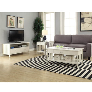 Bechtel Mission Style Wood 2 Piece Coffee Table Set