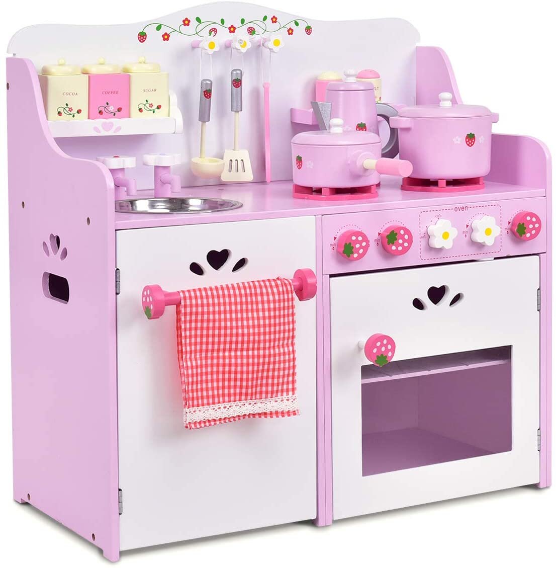 Kids Pretend Cooking Playset Kitchen Toys Cookware Play Set Toddler Child Gift 